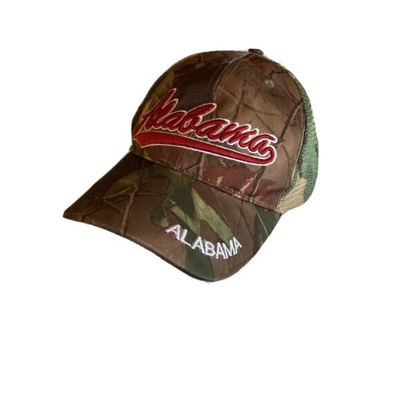 Camouflage Alabama Snapback Meshback Trucker Baseball Cap Adjustable - Picture 1 of 5